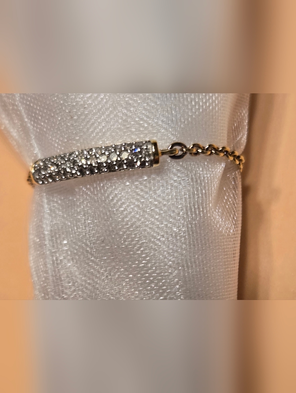 Monica Vinader Fiji Bar Adjustable Diamond Friendship Ring - Picture 5 of 12